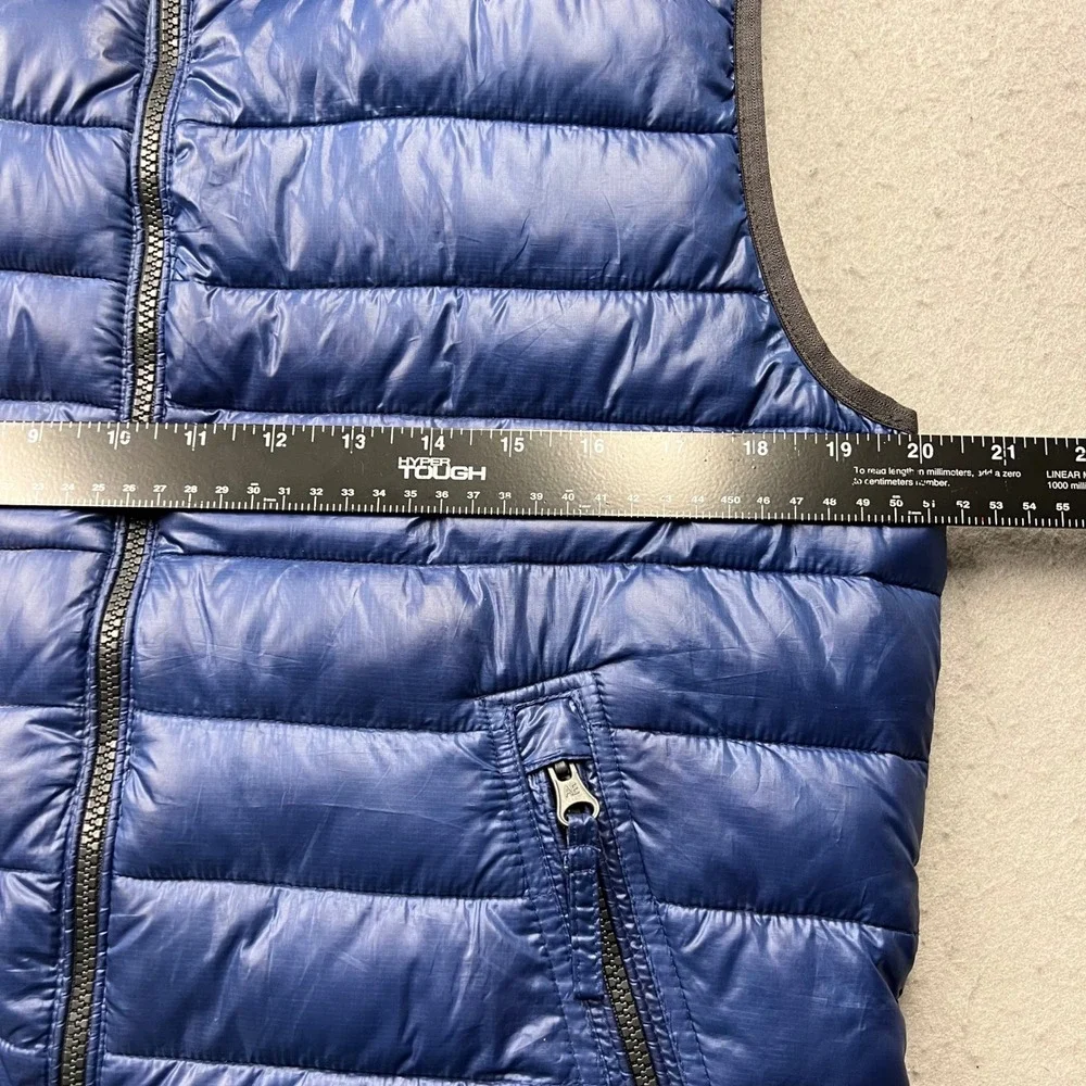 American Eagle Outfitters Mens Small Blue Quilted Puffer Vest Full Zip 1752